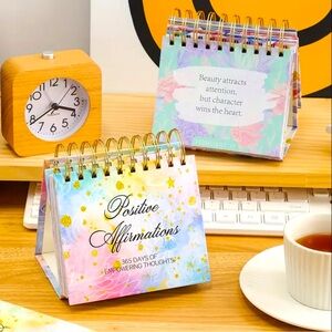 1 pcs inspirational perpetual Desk Calendar with positive Affirmation